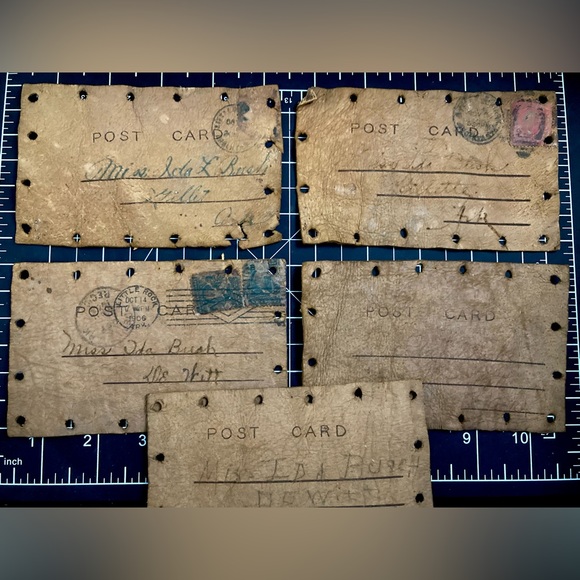 Antique Leather Postcards | Early 1900s - Picture 5 of 7